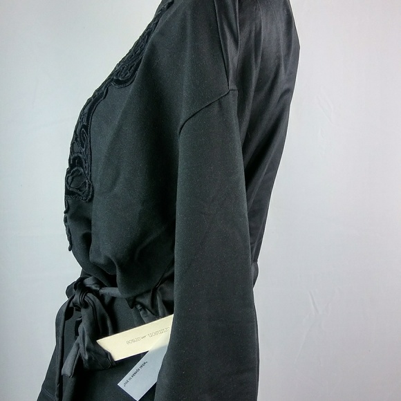 Crimson in Grace Womens Black Embroidered Top - Picture 6 of 8